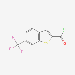 molecular formula C10H4ClF3OS B8621676 6-(Trifluoromethyl)benzo[b]thiophene-2-carbonyl chloride 