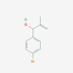 molecular formula C10H11BrO B8621693 1-(4-Bromophenyl)-2-methylprop-2-en-1-ol 