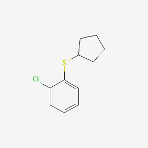 molecular formula C11H13ClS B8621714 1-Chloro-2-cyclopentylsulfanyl-benzene 