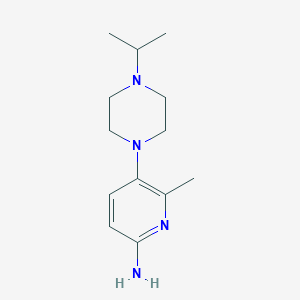 molecular formula C13H22N4 B8621755 5-(4-Isopropyl-piperazin-1-yl)-6-methyl-pyridin-2-ylamine 