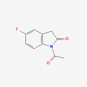molecular formula C10H8FNO2 B8621874 1-Acetyl-5-fluoro-1,3-dihydro-indol-2-one 