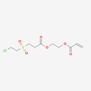 molecular formula C10H15ClO6S B8622015 2-{[3-(2-Chloroethanesulfonyl)propanoyl]oxy}ethyl prop-2-enoate CAS No. 85888-76-2