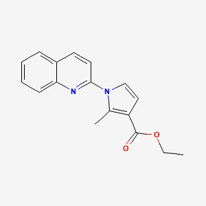 molecular formula C17H16N2O2 B8622029 Ethyl 2-methyl-1-(quinolin-2-yl)-1H-pyrrole-3-carboxylate CAS No. 649727-04-8