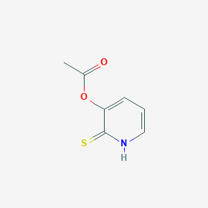 molecular formula C7H7NO2S B8622094 2(1H)-Pyridinethione, 3-(acetyloxy)- CAS No. 76349-09-2
