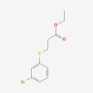 molecular formula C11H13BrO2S B8622116 Ethyl 3-[(3-bromophenyl)thio]propanoate 