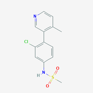 molecular formula C13H13ClN2O2S B8622138 N-(3-Chloro-4-(4-methylpyridin-3-yl)phenyl)methanesulfonamide 