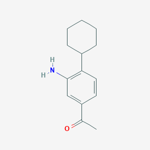 molecular formula C14H19NO B8622163 1-(3-Amino-4-cyclohexylphenyl)ethanone 