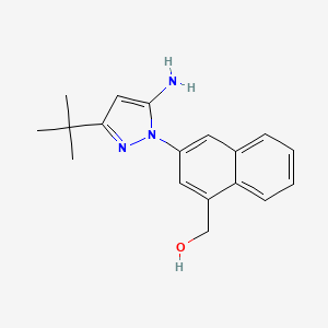 molecular formula C18H21N3O B8622210 [3-(5-Amino-3-t-butyl-pyrazol-1-yl)naphthalen-1-yl]methanol 