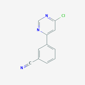 molecular formula C11H6ClN3 B8622212 4-Chloro-6-(3-cyanophenyl)-pyrimidine 