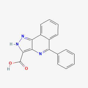 molecular formula C17H11N3O2 B8622222 5-Phenyl-1H-pyrazolo[4,3-c]isoquinoline-3-carboxylic acid CAS No. 645417-93-2