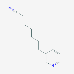 molecular formula C12H16N2 B8622230 7-(Pyridin-3-YL)heptanenitrile CAS No. 88940-85-6