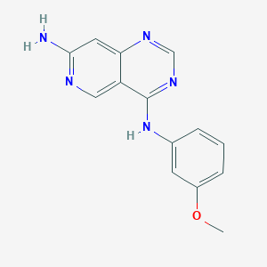 molecular formula C14H13N5O B8622249 4-N-(3-methoxyphenyl)pyrido[4,3-d]pyrimidine-4,7-diamine 