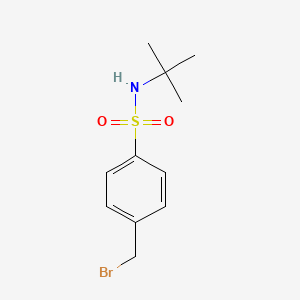 molecular formula C11H16BrNO2S B8622298 4-Bromomethyl-N-t-butyl-benzenesulfonamide 