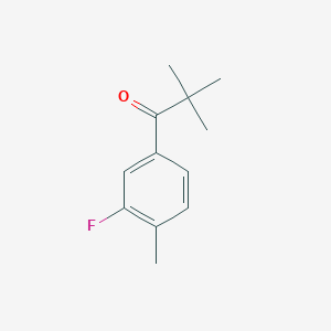 molecular formula C12H15FO B8622306 3'-Fluoro-2,2,4'-trimethyl propiophenone 