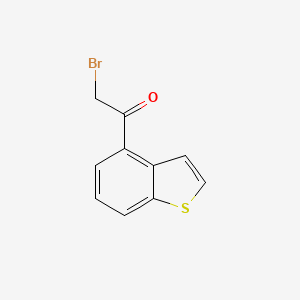 molecular formula C10H7BrOS B8622361 1-Benzo[b]thiophen-4-yl-2-bromo-ethanone 