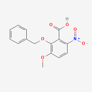 molecular formula C15H13NO6 B8622371 2-Benzyloxy-3-methoxy-6-nitrobenzoic acid CAS No. 120075-47-0