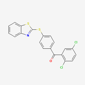 molecular formula C20H11Cl2NOS2 B8622381 {4-[(1,3-Benzothiazol-2-yl)sulfanyl]phenyl}(2,5-dichlorophenyl)methanone CAS No. 919769-47-4