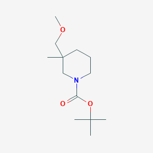 molecular formula C13H25NO3 B8622441 Tert-butyl 3-(methoxymethyl)-3-methylpiperidine-1-carboxylate 