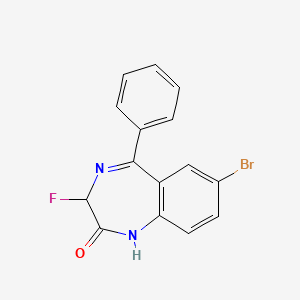 molecular formula C15H10BrFN2O B8622507 7-Bromo-3-fluoro-5-phenyl-1,3-dihydro-2H-1,4-benzodiazepin-2-one CAS No. 62659-57-8