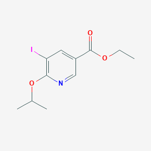 molecular formula C11H14INO3 B8622524 Ethyl 5-iodo-6-isopropoxynicotinate 