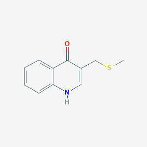 molecular formula C11H11NOS B8622537 4-Hydroxy-3-methylthiomethylquinoline 