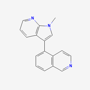 molecular formula C17H13N3 B8622564 5-(1-methyl-1H-pyrrolo[2,3-b]pyridin-3-yl)isoquinoline 