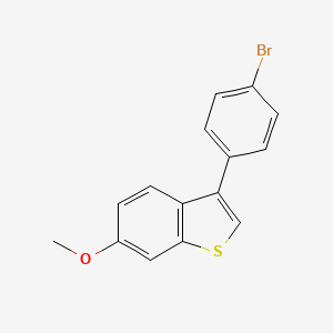 molecular formula C15H11BrOS B8622575 3-(4-Bromophenyl)-6-methoxybenzo[b]thiophene CAS No. 192443-25-7