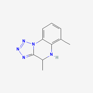molecular formula C10H11N5 B8622598 4,6-Dimethyl-4,5-dihydrotetrazolo[1,5-a]quinoxaline CAS No. 61546-97-2