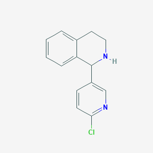 molecular formula C14H13ClN2 B8622605 1-(6-Chloropyridin-3-yl)-1,2,3,4-tetrahydroisoquinoline 