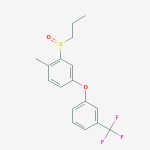 molecular formula C17H17F3O2S B8622612 1-Methyl-2-(propane-1-sulfinyl)-4-[3-(trifluoromethyl)phenoxy]benzene CAS No. 61166-71-0