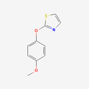 molecular formula C10H9NO2S B8622626 2-(4-Methoxyphenoxy)-1,3-thiazole 