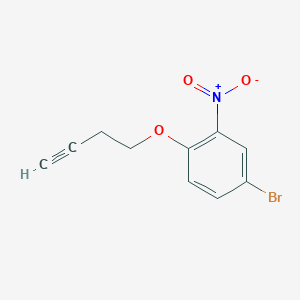 molecular formula C10H8BrNO3 B8622638 4-Bromo-1-but-3-ynyloxy-2-nitro-benzene 