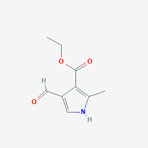 molecular formula C9H11NO3 B8622785 Ethyl 4-formyl-2-methyl-1H-pyrrole-3-carboxylate CAS No. 64482-57-1