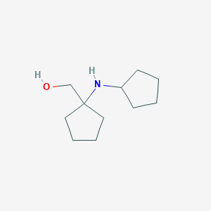 molecular formula C11H21NO B8622789 1-Cyclopentylamino-1-(hydroxymethyl)cyclopentane 