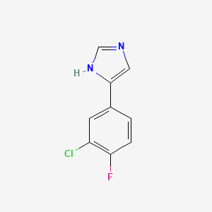 molecular formula C9H6ClFN2 B8622818 4-(3-chloro-4-fluoro-phenyl)-1H-imidazole 