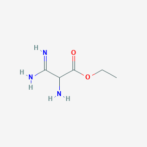 molecular formula C5H11N3O2 B8622906 Ethyl 2,3-diamino-3-iminopropanoate 