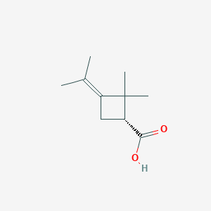 molecular formula C10H16O2 B8622927 (R)-(-)-2,2-Dimethyl-3-(1-methylethylidene)cyclobutanecarboxylic acid CAS No. 827610-65-1