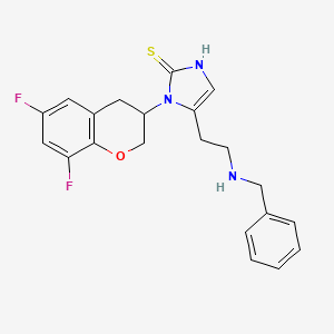 molecular formula C21H21F2N3OS B8622954 4-[2-(benzylamino)ethyl]-3-(6,8-difluoro-3,4-dihydro-2H-chromen-3-yl)-1H-imidazole-2-thione 