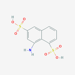 molecular formula C10H9NO6S2 B086230 1,6-Naphthalenedisulfonic acid, 8-amino- CAS No. 129-91-9