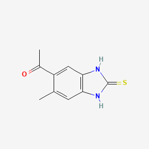 1-(6-Methyl-2-sulfanylidene-2,3-dihydro-1H-benzimidazol-5-yl)ethan-1-one