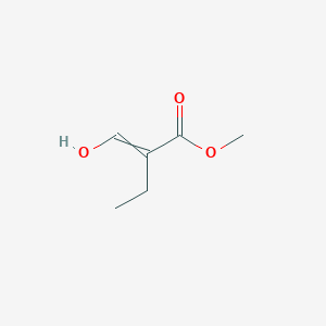 molecular formula C6H10O3 B8623049 Methyl 2-(hydroxymethylidene)butanoate CAS No. 65038-33-7