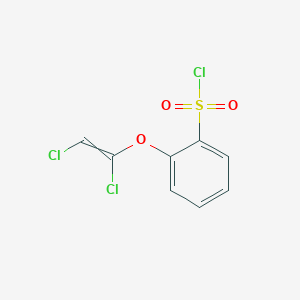 molecular formula C8H5Cl3O3S B8623055 2-[(1,2-Dichloroethenyl)oxy]benzene-1-sulfonyl chloride CAS No. 89412-50-0