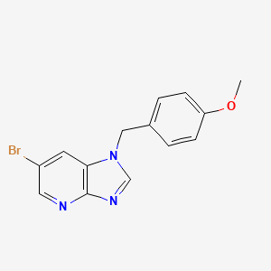 molecular formula C14H12BrN3O B8623066 6-Bromo-1-[(4-methoxyphenyl)methyl]-1H-imidazo[4,5-b]pyridine CAS No. 827602-66-4