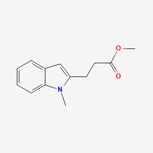 molecular formula C13H15NO2 B8623073 Methyl 3-(1-methyl-1H-indol-2-yl)propanoate 