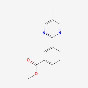 molecular formula C13H12N2O2 B8623097 Methyl 3-(5-methylpyrimidin-2-yl)benzoate 