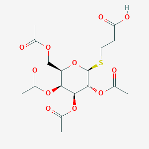 molecular formula C17H24O11S B8623104 3-[(2,3,4,6-Tetra-O-acetyl-b-D-galactopyranosyl)thio]-propanoic acid 