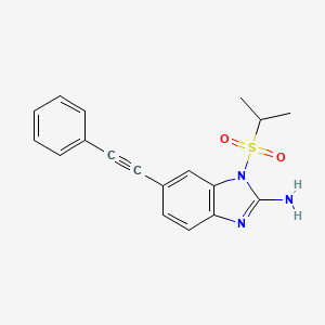6-(Phenylethynyl)-1-(propane-2-sulfonyl)-1H-benzimidazol-2-amine