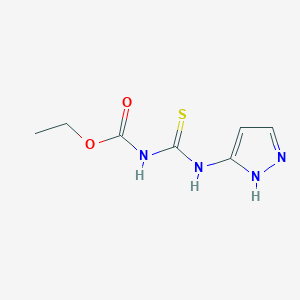 molecular formula C7H10N4O2S B8623138 ethyl 1H-pyrazol-5-ylcarbamothioylcarbamate 