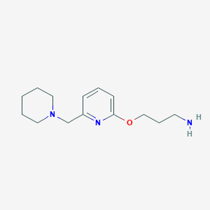 3-({6-[(Piperidin-1-yl)methyl]pyridin-2-yl}oxy)propan-1-amine