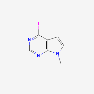 molecular formula C7H6IN3 B8623152 4-Iodo-7-methyl-7H-pyrrolo[2,3-d]pyrimidine 